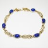 Armband Gold 585er Lapis Lazuli Goldarmband