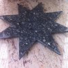 Intarsie/ Einleger Stern für Boden innen & außen Granit Labrador Blue Pearl
